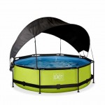 Басейн Exit Lime 300x76 см з фільтром-насосом і тентом