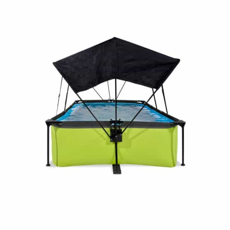 Бассейн Exit Lime 220x150х65 см с фильтром-насосом и тентом
