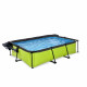 Бассейн Exit Lime 300x200х65 см с фильтром-насосом, куполом и тентом