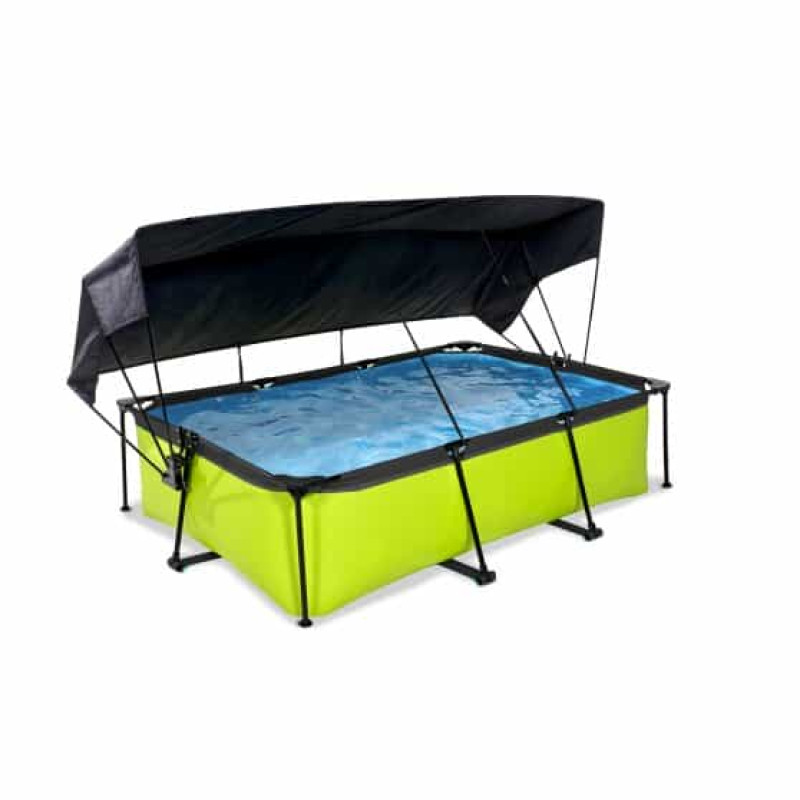 Бассейн Exit Lime 220x150х65 см с фильтром-насосом и тентом