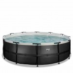 Басейн Exit Black 450x122 см з фільтром-насосом і драбинкою