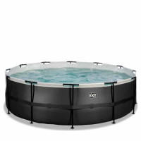 Басейн Exit Black 450x122 см з фільтром-насосом і драбинкою