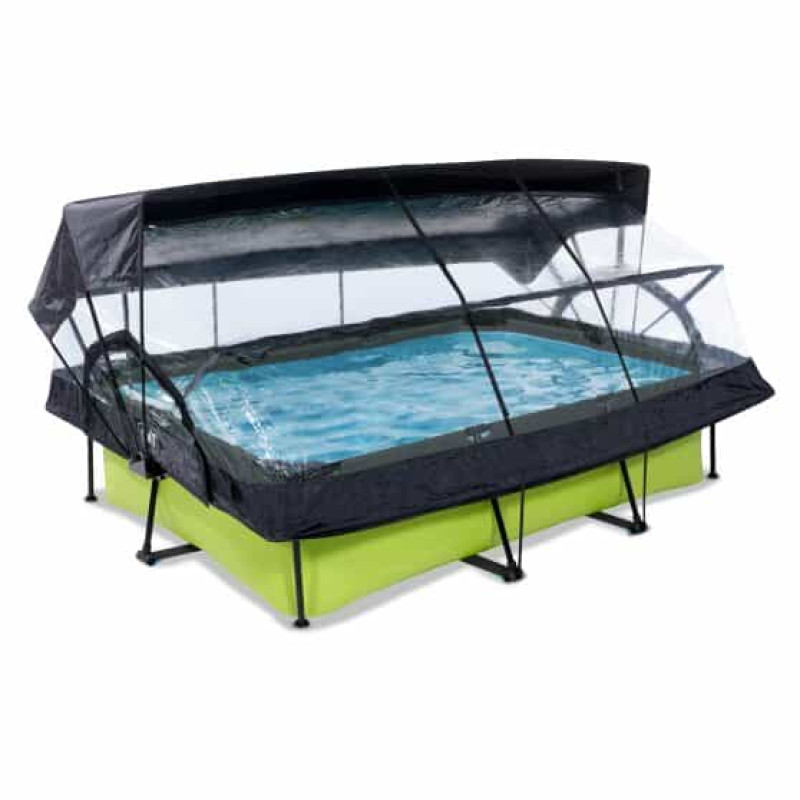 Бассейн Exit Lime 300x200х65 см с фильтром-насосом, куполом и тентом