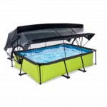 Басейн Exit Lime 300x200х65 см з фільтром-насосом, куполом і тентом