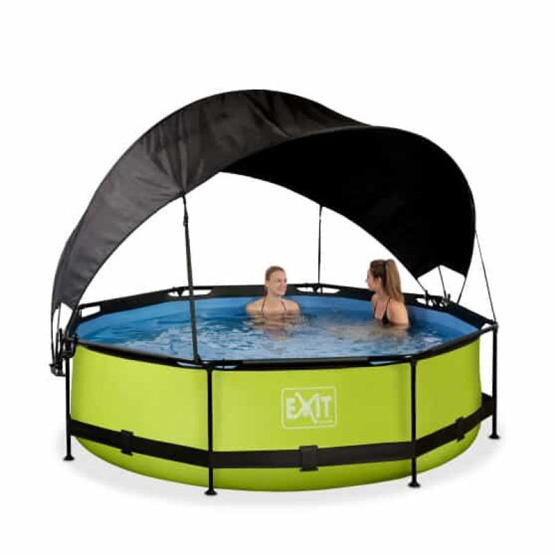 Бассейн Exit Lime 300x76 см с фильтром-насосом и тентом