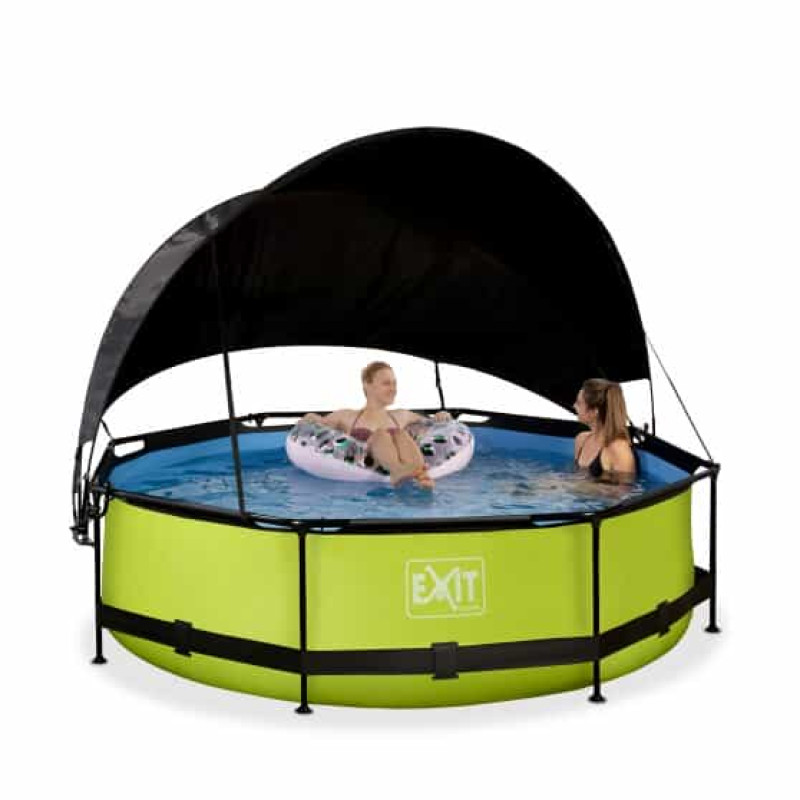 Бассейн Exit Lime 300x76 см с фильтром-насосом и тентом