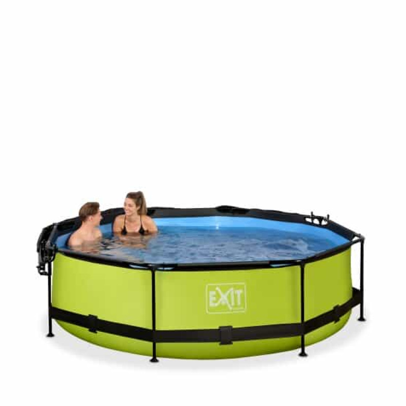 Бассейн Exit Lime 300x76 см с фильтром-насосом и тентом