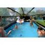 Каркасный бассейн Exit Stone 540x250х100 см с песочным фильтром-насосом, куполом и лестницей