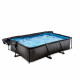 Басейн Exit Black 300x200х65 см з фільтром-насосом, куполом і тентом