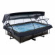 Басейн Exit Black 300x200х65 см з фільтром-насосом, куполом і тентом