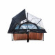 Басейн Exit Wood 220x150х65 см з фільтром-насосом, куполом і тентом