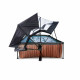 Басейн Exit Wood 220x150х65 см з фільтром-насосом, куполом і тентом