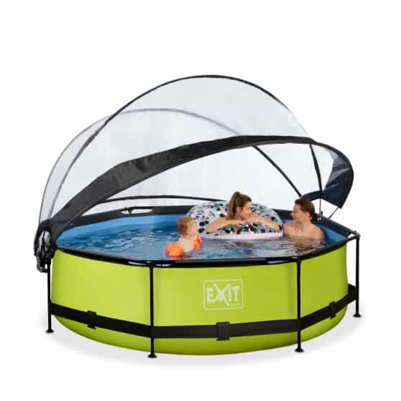 Бассейн Exit Lime 300x76 см с фильтром-насосом и куполом