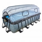 Бассейн Exit Stone 540x250х122 см с песочным фильтром-насосом, куполом и лестницей