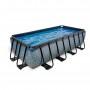 Каркасний басейн Exit Stone 400x200х100 см з пісочним фільтром-насосом і драбинкою