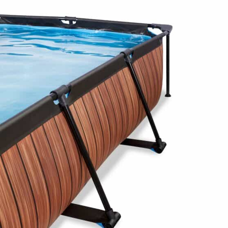 Басейн Exit Wood 220x150х65 см з фільтром-насосом