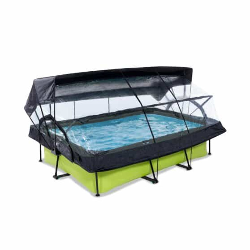 Басейн Exit Lime 220x150х65 см з фільтром-насосом, куполом і тентом