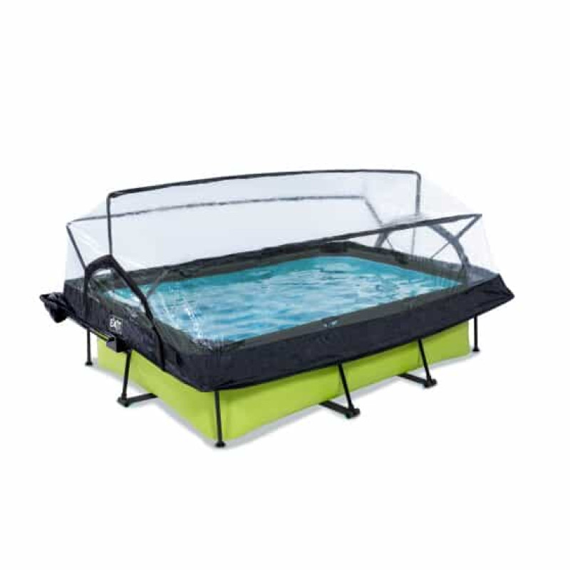 Басейн Exit Lime 220x150х65 см з фільтром-насосом, куполом і тентом