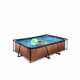 Басейн Exit Wood 220x150х65 см з фільтром-насосом