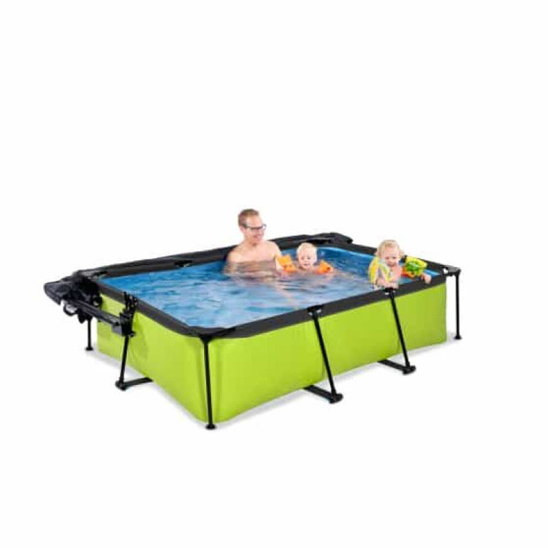 Басейн Exit Lime 220x150х65 см з фільтром-насосом, куполом і тентом