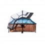 Каркасний басейн Exit Wood 300x200х65 см з картриджним фільтром-насосом і куполом