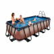 Каркасный бассейн Exit Wood 400x200х100 см с песочным фильтром-насосом и лестницей