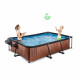 Каркасный бассейн Exit Wood 300x200х65 см с картриджным фильтром-насосом и куполом