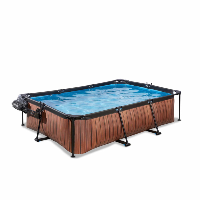 Каркасный бассейн Exit Wood 300x200х65 см с картриджным фильтром-насосом и куполом