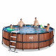 Каркасный бассейн Exit Wood 450x122 см с песочным фильтром-насосом и лестницей