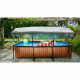 Каркасный бассейн Exit Wood 300x200х65 см с картриджным фильтром-насосом и куполом