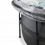 Басейн Exit Black 450x122 см з пісочним фільтром-насосом, куполом, драбинкою і тепловим насосом