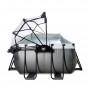 Басейн Exit Black 400x200х122 см з пісочним фільтром-насосом, куполом і драбинкою