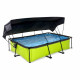 Басейн Exit Lime 300x200х65 см з фільтром-насосом і тентом