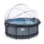 Каркасний басейн Exit Stone 360x122 см з пісочним фільтром-насосом, куполом, драбинкою і тепловим насосом
