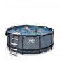 Каркасный бассейн Exit Stone 360x122 см с песочным фильтром-насосом, куполом, лестницей и тепловым насосом