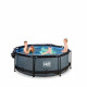 Бассейн Exit Stone 244x76 см с фильтром-насосом и куполом