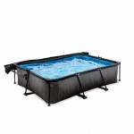 Басейн Exit Black 300x200х65 см з фільтром-насосом і тентом