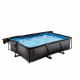 Бассейн Exit Black 300x200х65 см с фильтром-насосом и тентом