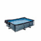 Бассейн Exit Stone 220x150х65 см с фильтром-насосом и куполом