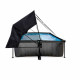 Бассейн Exit Black 300x200х65 см с фильтром-насосом и тентом