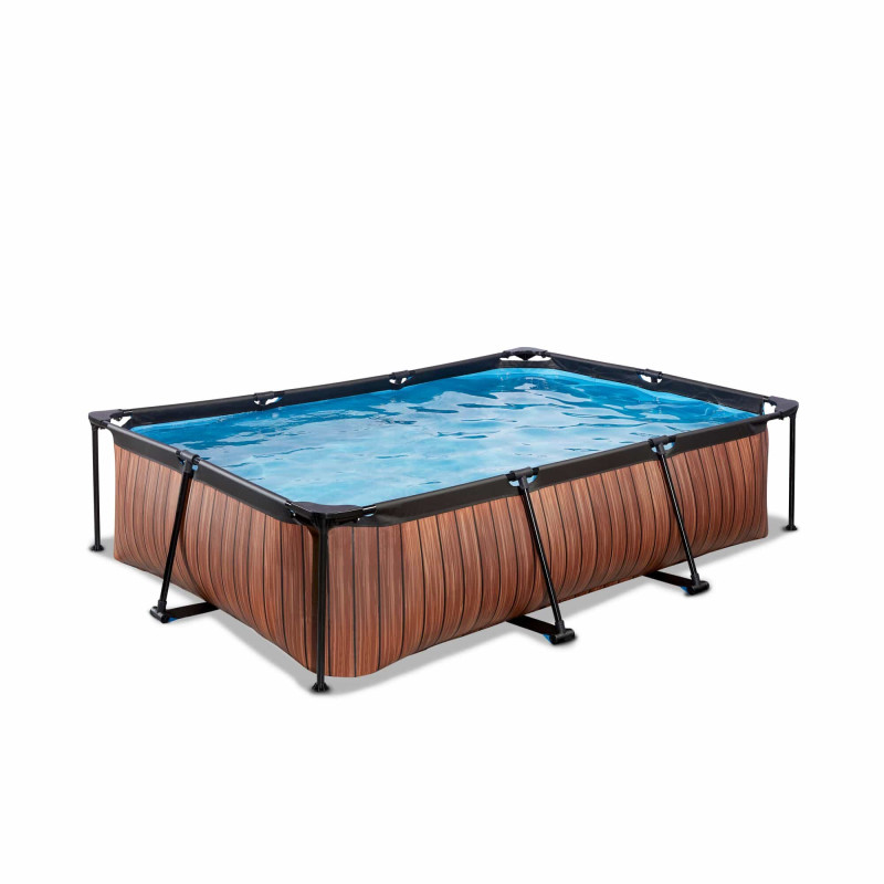 Каркасный бассейн Exit Wood 300x200х65 см с картриджным фильтром-насосом