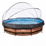 Басейн Exit Wood 360x76 см з фільтром-насосом і куполом