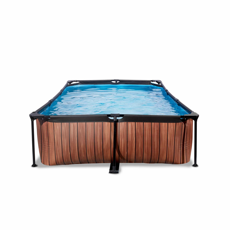Каркасный бассейн Exit Wood 300x200х65 см с картриджным фильтром-насосом