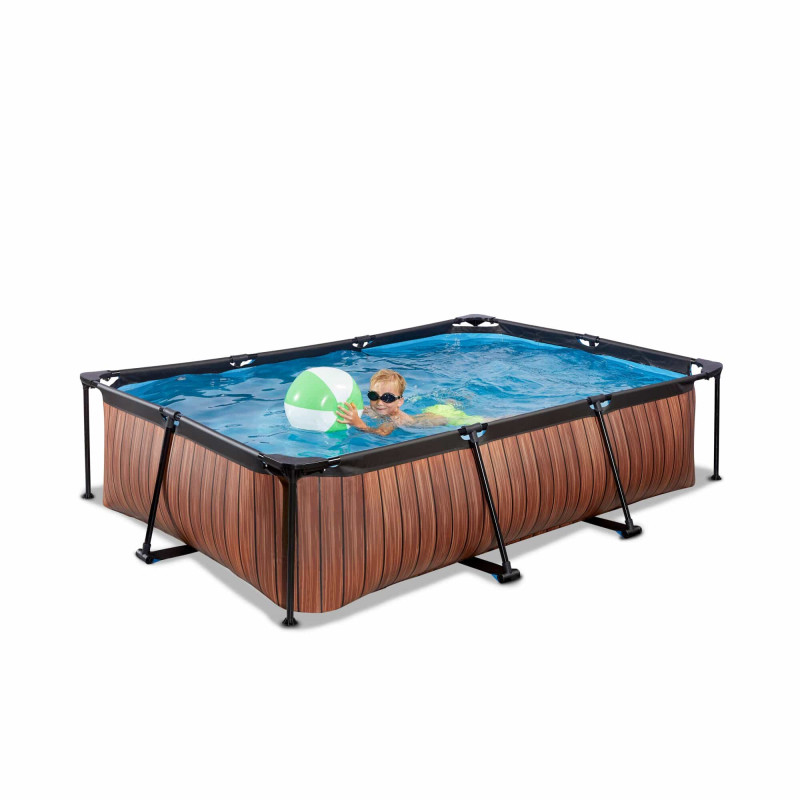 Каркасный бассейн Exit Wood 300x200х65 см с картриджным фильтром-насосом