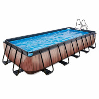 Басейн Exit Wood 540x250х100 см з пісочним фільтром-насосом і драбинкою
