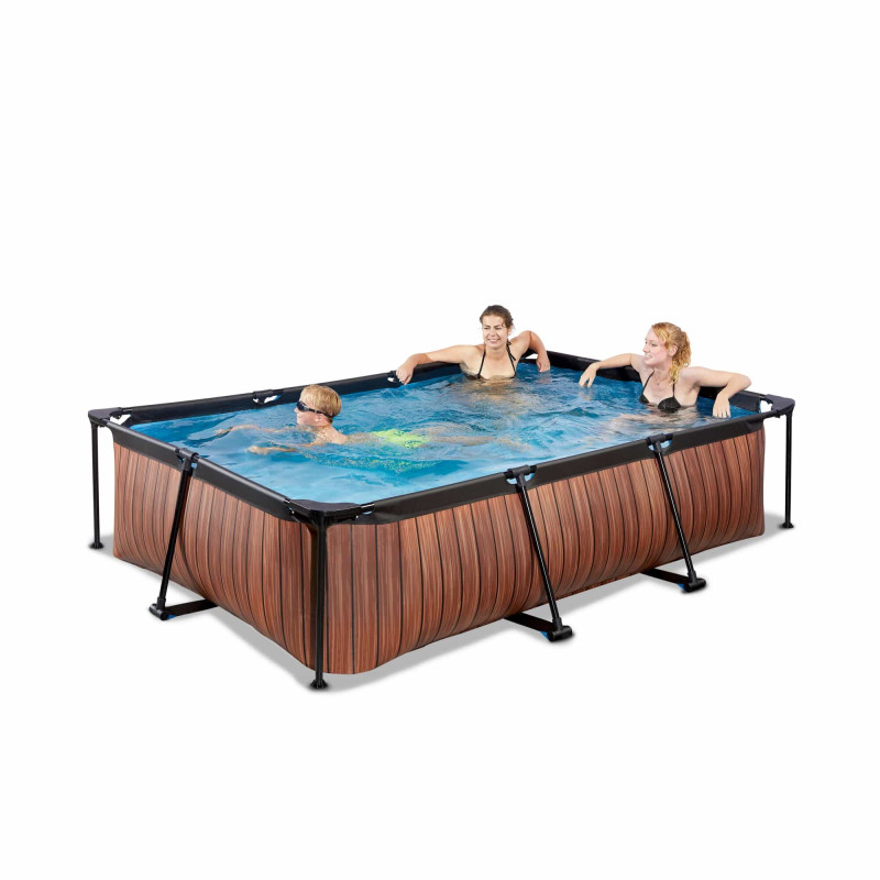 Каркасный бассейн Exit Wood 300x200х65 см с картриджным фильтром-насосом