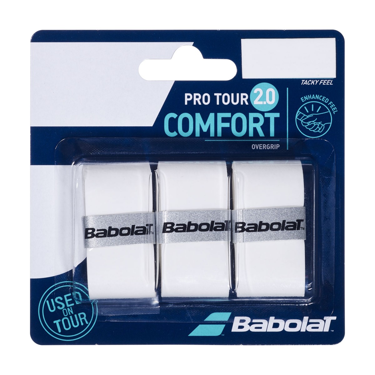 Обмотка Babolat Pro Tour 2.0 X 3 white, 653053-101