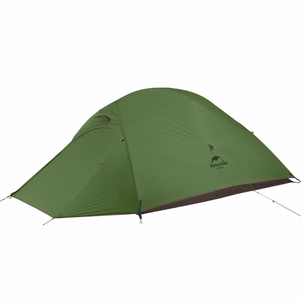 Намет надлегкий одномісний з футпринтом Naturehike Cloud Up 1 Updated NH18T010-T, 20D, темно-зелений, 6927595765678
