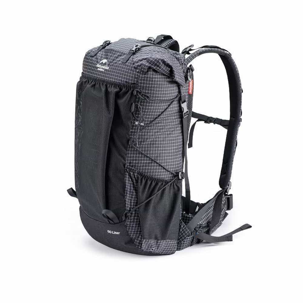 Рюкзак туристичний Naturehike Rock NH19BP095, 60+5 л, графіт в клітинку, 6927595761649
