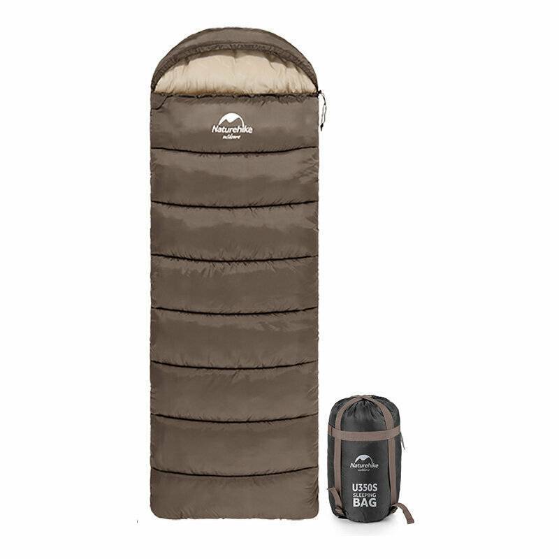 Спальний мішок Naturehike U350 NH20MSD07 Hollow Cotton Right Brown (6927595767221-R)